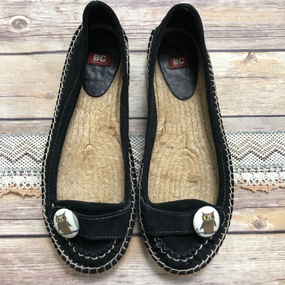 BC Owl Button Loafers 8.5